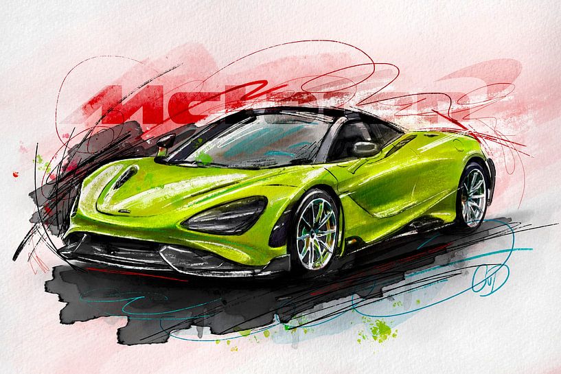 McLaren 765LT Supercar by CvD Art - Kunst voor jou