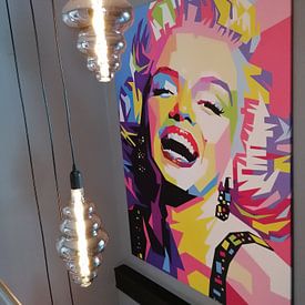 Klantfoto: Marilyn Monroe van David Potter, op canvas