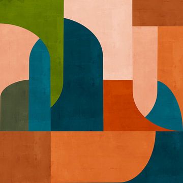 Retro Chic Geometrics Square