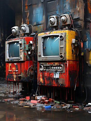 Banksy meets Pollock art