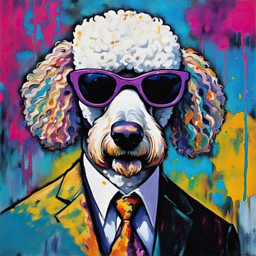 PopArt Poodle 01.9 van Blikvanger Schilderijen