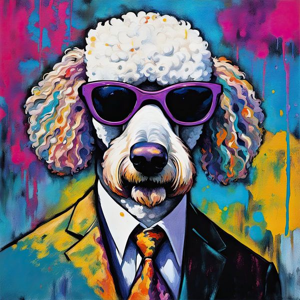PopArt Poodle 01.9 van Blikvanger Schilderijen
