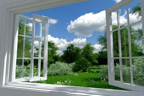 prachtig uitzicht op groene landschap