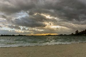 Sonnenuntergang an der nördlichen Aa mit Regenwolken | Zoetermeer