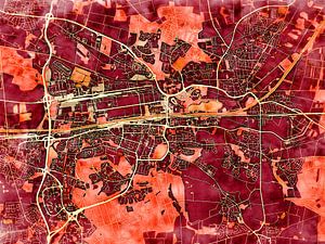 Karte von Wolfsburg im stil 'Amber Autumn'