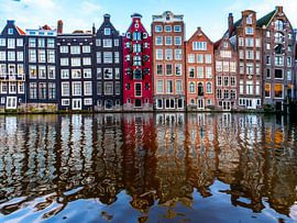 Grachtenhäuser in Amsterdam von Herman Coumans