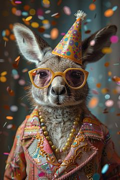 Leuk dieren verjaardagsfeestje met stijlvolle disco outfit van Felix Brönnimann