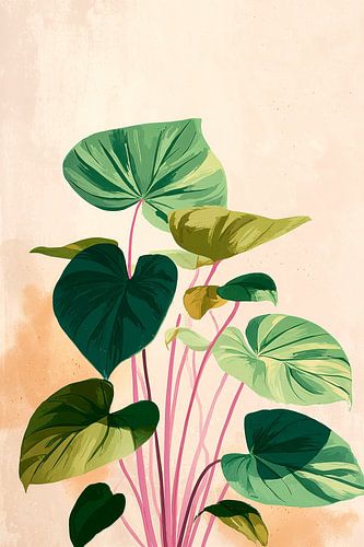 Philodendron in soft pink no. 2