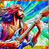 guitariste du vitrail sur Digital Art Nederland