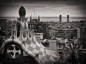 Skyline de Barcelone (noir et blanc) par Alexander Voss Aperçu