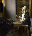 Frau mit Waage, Johannes Vermeer von Liszt Collection Miniaturansicht
