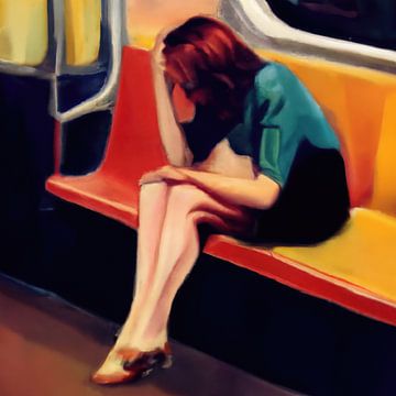 Painting inspired by Edward Hopper by Carla Van Iersel