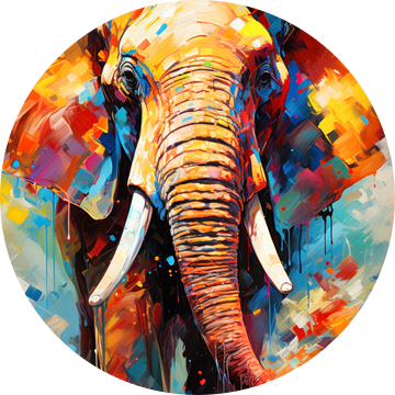 Kleurrijke olifant van ARTemberaubend