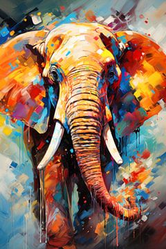 Bunter Elefant von ARTemberaubend