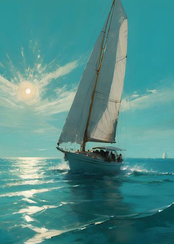 Sailing at sea v2 by Timba Art
