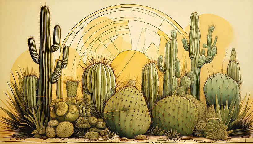 Cactées sous un soleil de plomb par Martine Affre Eisenlohr