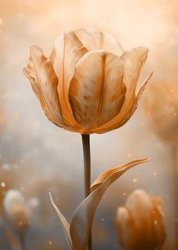 Tulipe dorée sur Digital Art Studio