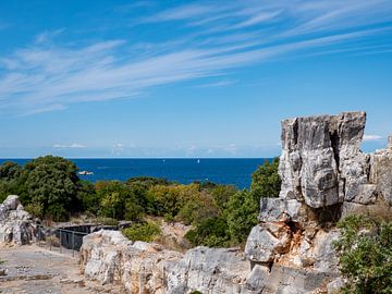 Vue sur la mer Adriatique depuis un rocher à Vrsar sur Animaflora PicsStock