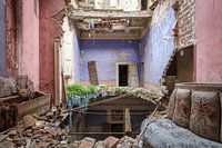 Living space in abandoned villa