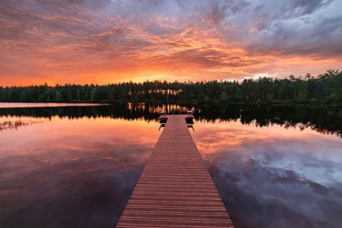 Prachtige zonsopkomst, Finland