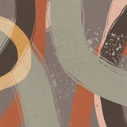 Pastel Expressions: Abstracte Minimalistische Kunst nr. 2