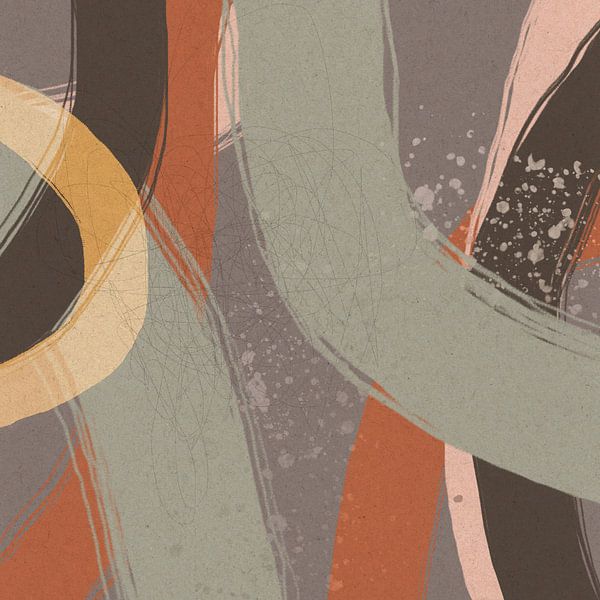 Pastel Expressions: Abstract Minimalist Art no. 2 by Dina Dankers