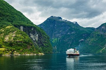 View to the Geirangerfjord in Norway sur Rico Ködder