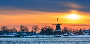 Garnwerd im Winter, Groningen, Niederlande