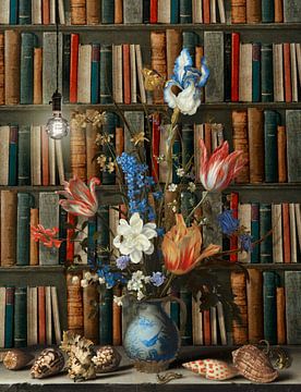a Still Life with Books by Marja van den Hurk