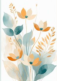 Bloemenillustratie in aquarel