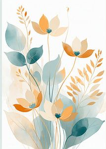 Blumenillustration in Aquarell