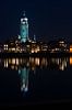 Nachtelijke skyline Deventer aan rivier de IJssel van Peter Apers thumbnail