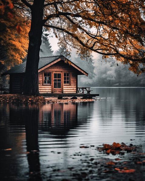 Haus am See von fernlichtsicht