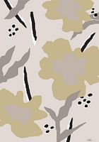 Beige bloemen