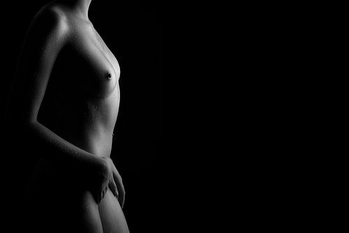 Beauty in Light and Shadow - Artistic Nude Portrait