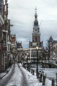 Alkmaarse Waagtoren in de winter van Mike Bing