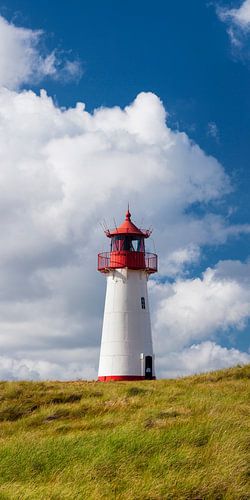 Panorama photo lighthouse List West at Ellenbogen, Sylt,