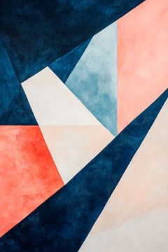 Geometric harmony in soft colours by Poster Art Shop