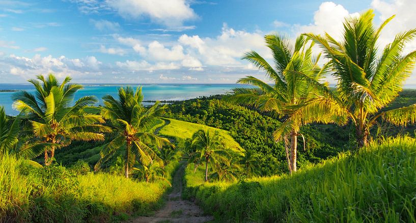 Sunset at Maunga Pu Hill, Aitutaki - Cook Islands by Van Oostrum Photography