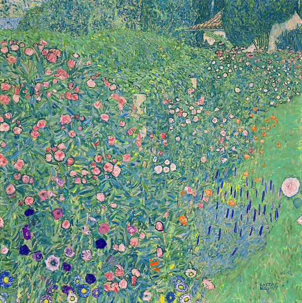Italienische Gartenbaulandschaft, Gustav Klimt von Meisterhafte Meister