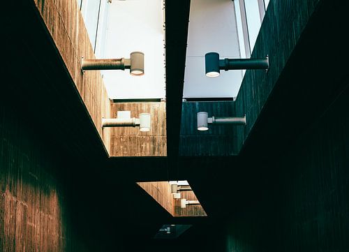 Brutalist Light Wells – Concrete & Cylindrical Fixtures