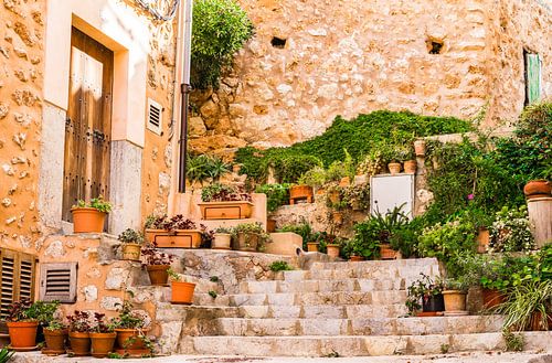 Traditionele plantenversiering op het eiland Mallorca