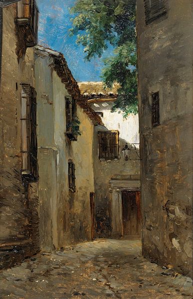 Carlos de Haes-Straat Vue de la vieille ville, Paysage antique par finemasterpiece