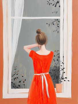 Réflexion tranquille près de la fenêtre sur Mosaic Dialogue