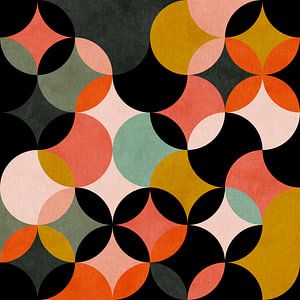 Mid Century Bauhaus Modern Kreisformen