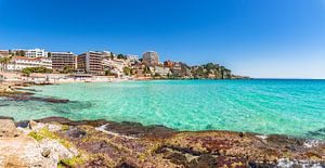 Spanje Palma de Majorca, stadsstrand van Cala Major, Middellandse Zee, Balearen van Alex Winter