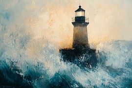 Storm lighthouse by Poster Art Shop