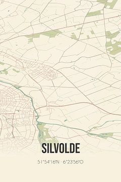 Vintage landkaart van Silvolde (Gelderland) van MijnStadsPoster