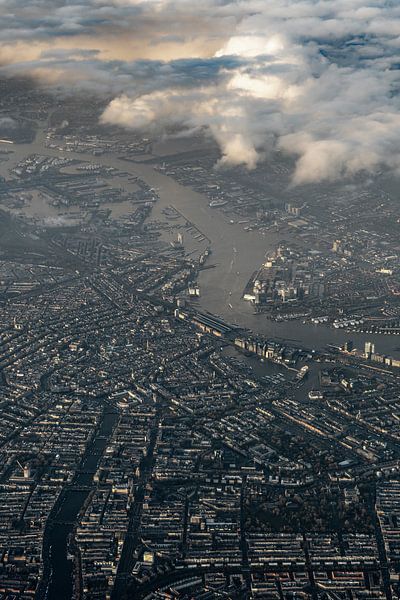 Centre-ville d'Amsterdam dans la lumière du soir par Planeblogger