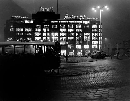 Rotterdam Stationsplein December 1963
